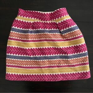 Anthropologie Nomad by Morgan Carper | Textured Chevron Mini Skirt - Small - EUC